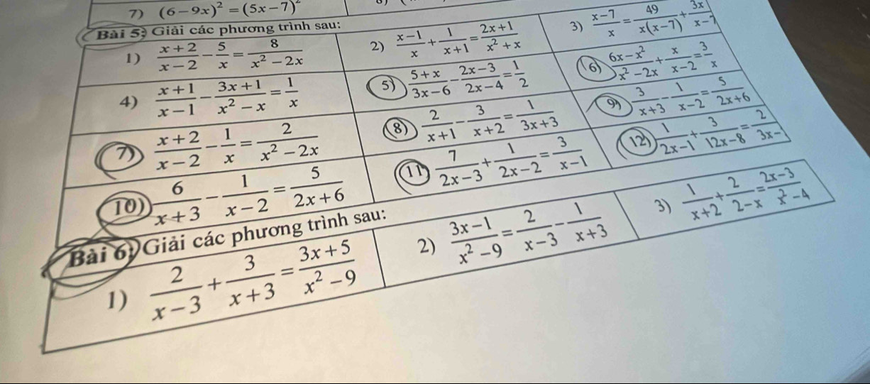 (6-9x)^2=(5x-7)^2