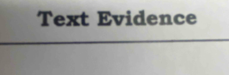 Text Evidence