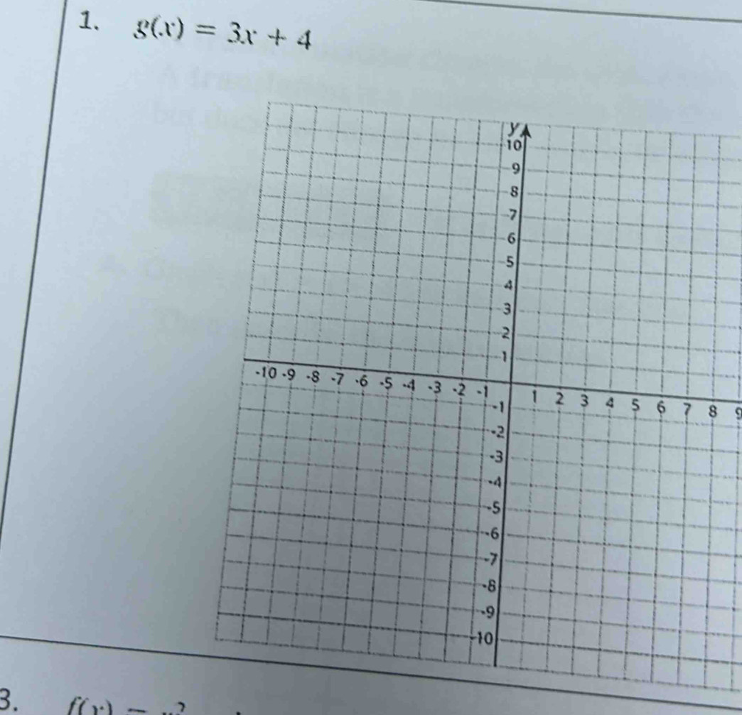 g(x)=3x+4
8 
9 
3. f(x)-