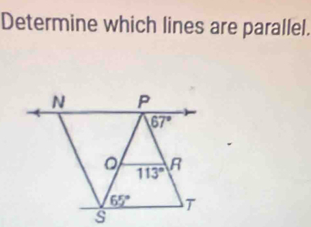 Determine which lines are parallel.