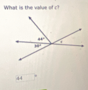 What is the value of c?
4 4°