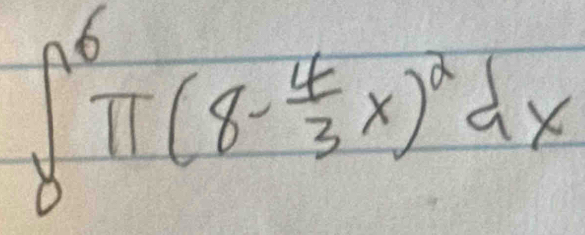 ∈t _0^(6π (8-frac 4)3x)^2dx