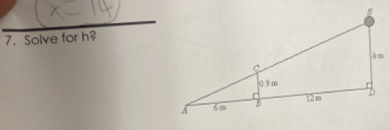 Solve for h?