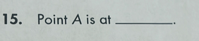 Point A is at_ 
.