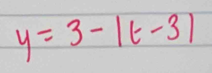 y=3-|t-3|