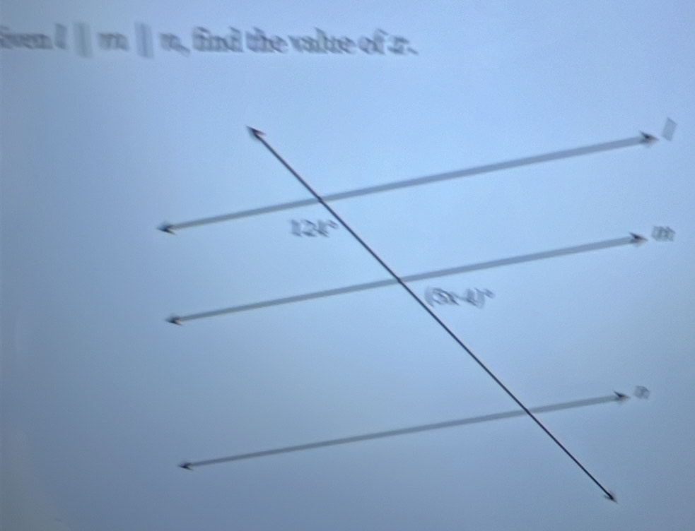 7 mparallel m find the value of r .