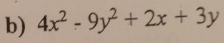 4x^2-9y^2+2x+3y