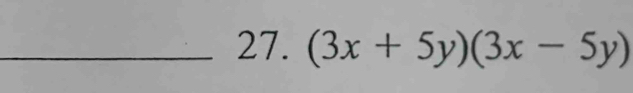 (3x+5y)(3x-5y)