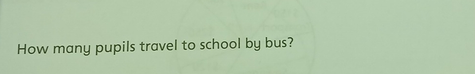 How many pupils travel to school by bus?