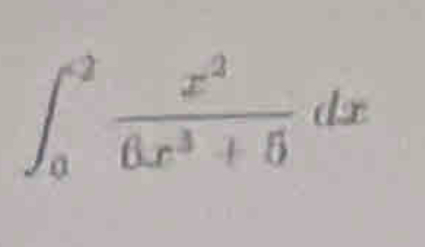 ∈t _0^(2frac x^2)6x^3+5 dx