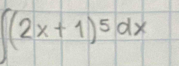 ∈t (2x+1)^5dx