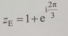 z_E=1+e^(ifrac 2π)3