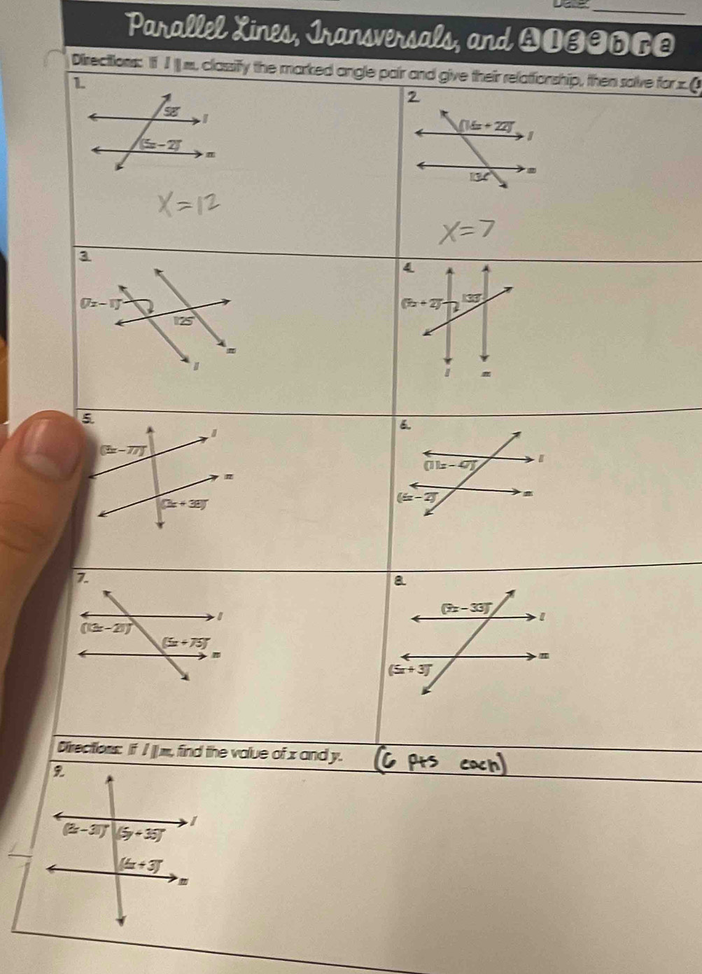 Parallel Xines, Iransversals, and Qoeaoce
for