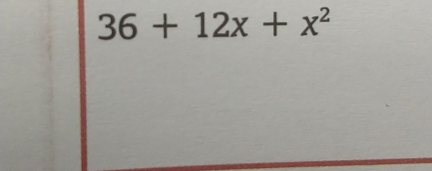 36+12x+x^2