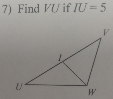 Find VU if IU=5