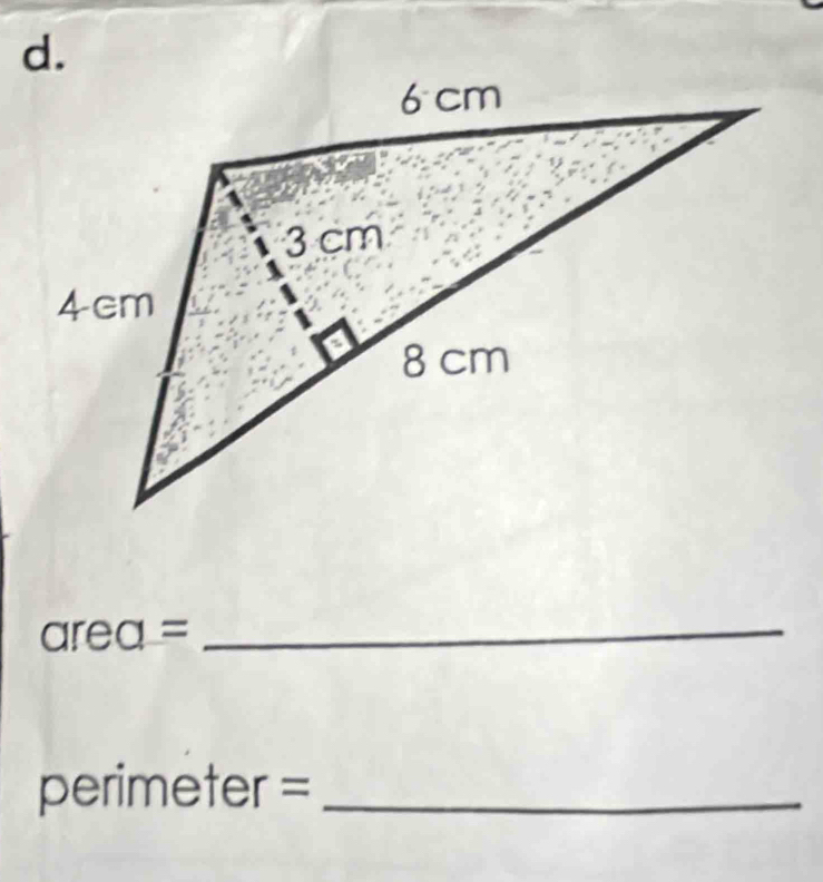 area= _
perimeter =_ 