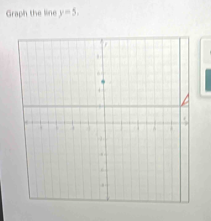 Graph the line y=5,