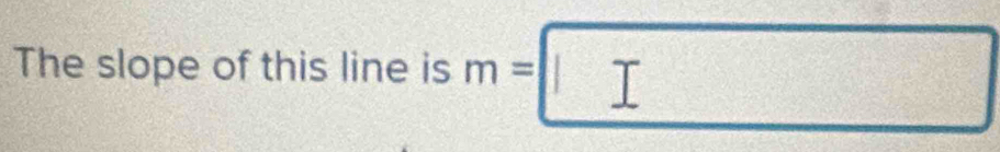 The slope of this line is m=□