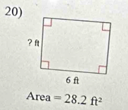 Area=28.2ft^2