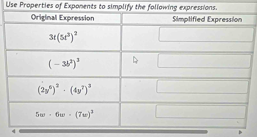 Use Properties of Exponents to simpl