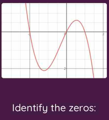 Identify the zeros: