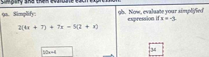 Simplify and then evaldate each expre
9