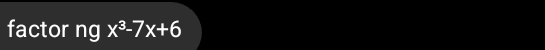 factor ng x^3-7x+6