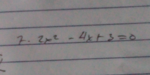 2x^2-4x+3=0