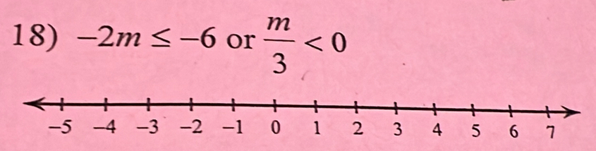 -2m≤ -6 or  m/3 <0</tex>