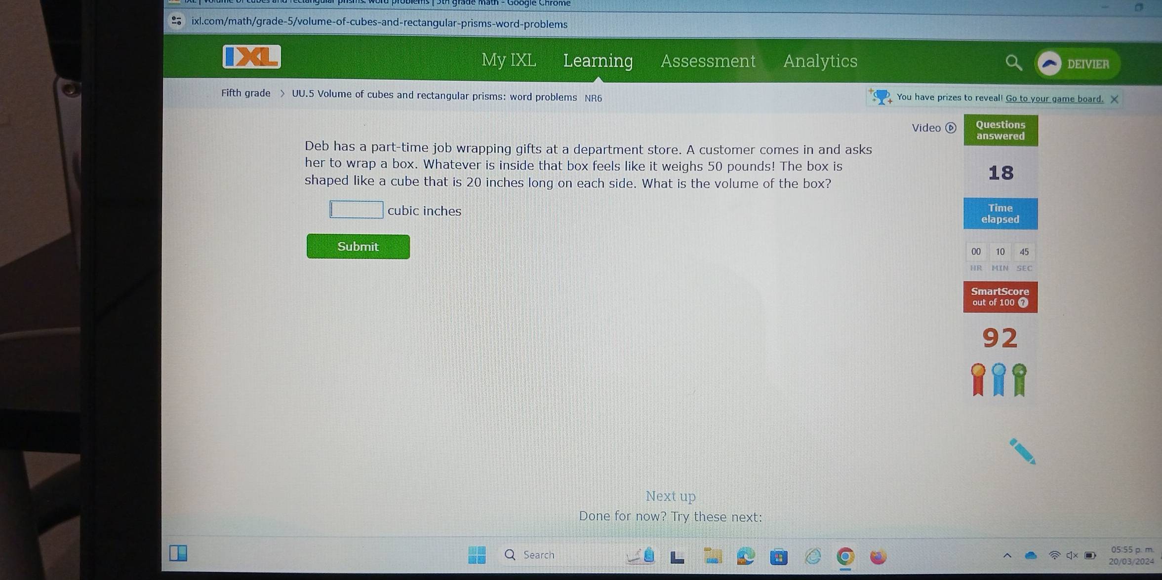 Solved: IXL My IXL Learning Assessment Analytics DEIVIER Fifth grade ...