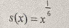 s(x)=x^(frac 1)6