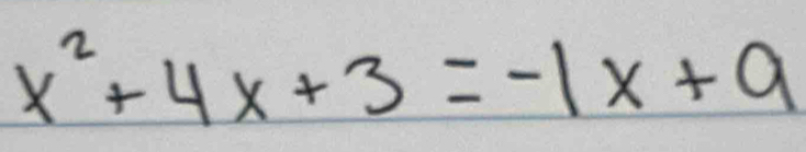 x^2+4x+3=-1x+9