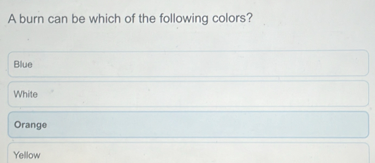 A Burn Can Be Which of the Following Colors: Expert Guide Revealed