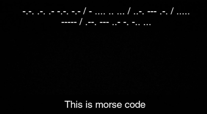 This is morse code