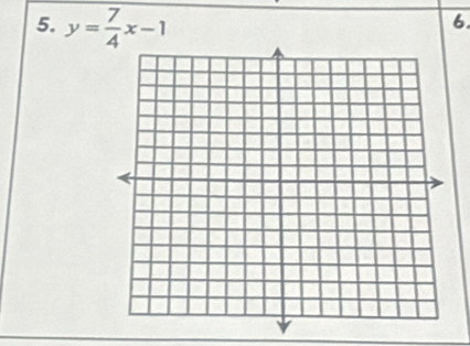 y= 7/4 x-1
6