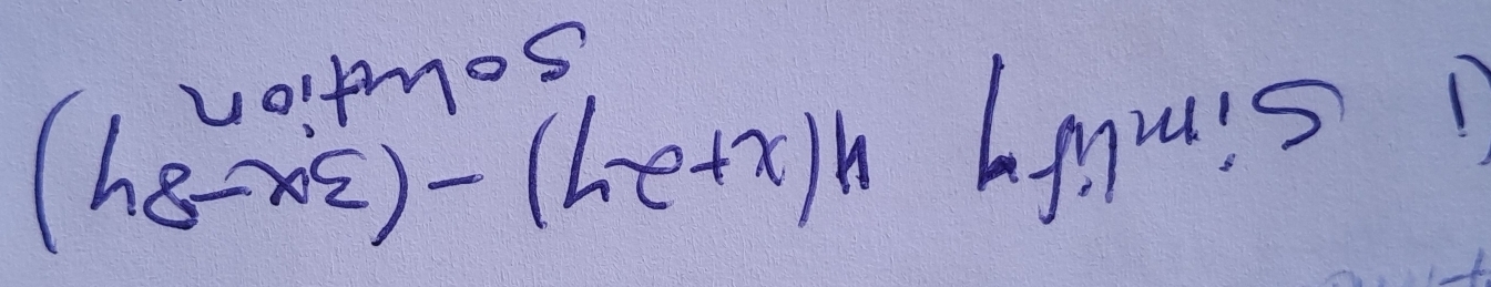 simlily 4(x+2y)-(3x-8y)
D