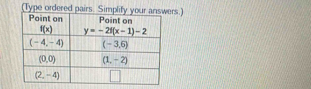 (Type ordered pairs. Simplify yrs.)