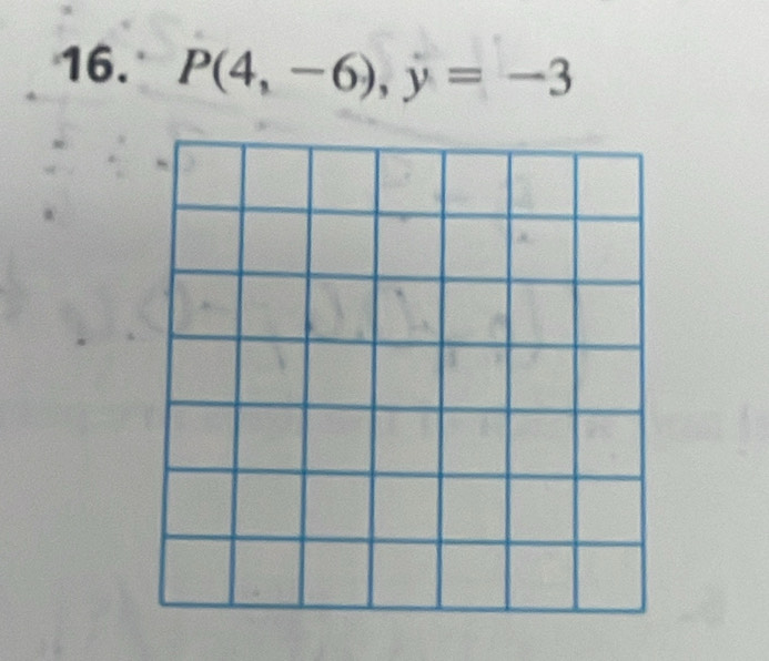 P(4,-6), y=-3