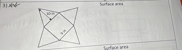 Surface area 
Surface area