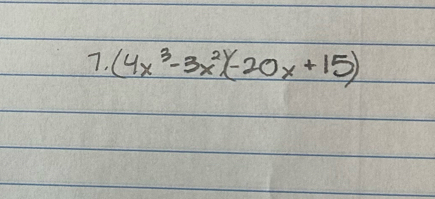 (4x^3-3x^2)-20x+15)