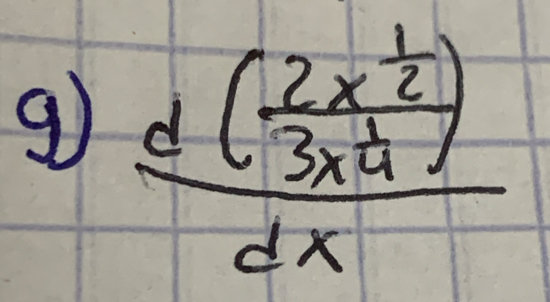 frac d(frac 2x^(frac 1)23x^(frac 1)4)dx