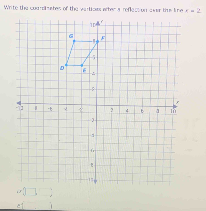 x=2.
E'(□ ,□ )