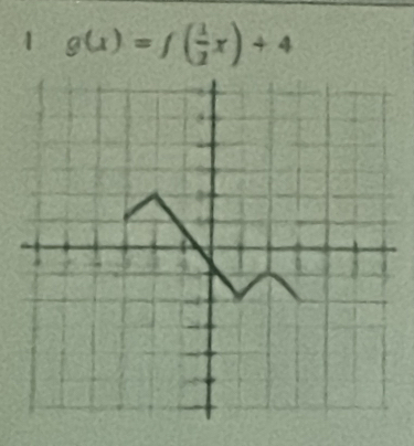 1 g(x)=f( 1/2 x)+4