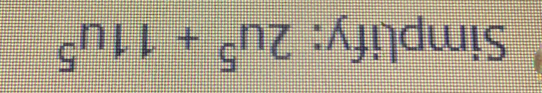 Simplify: 2u^5+11u^5