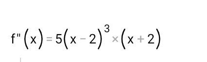 f''(x)=5(x-2)^3* (x+2)