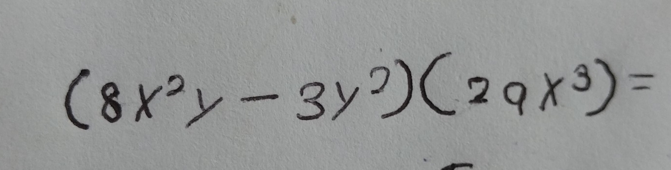 (8x^2y-3y^2)(29x^3)=