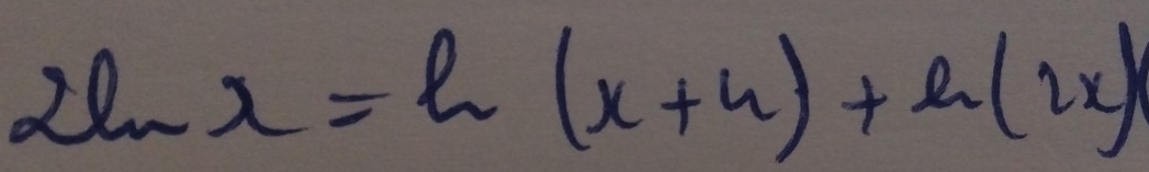 2ln x=h(x+h)+h(2x)