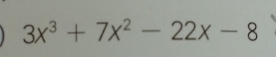 3x^3+7x^2-22x-8