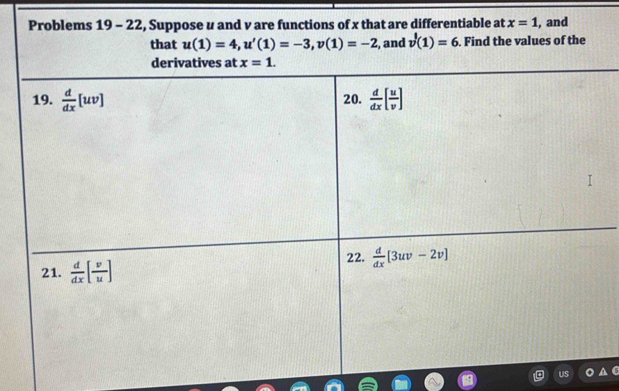 at x=1 and
US