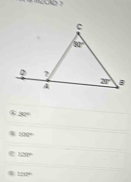 U
x=30°
B 100°
C 120°
110°